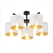 Lampy sufitowe - Emibig Jordan lampa sufitowa 5-punktowa biała/złota 1145/5 1145/5 - miniaturka - grafika 1