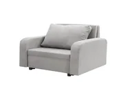Sofy i kanapy - Fotel LONDON z funkcją spania sofa Jasny szary - miniaturka - grafika 1