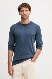 Guess sweter z domieszką jedwabiu CHESLEY kolor granatowy lekki M4GR06 Z3DN1 - Swetry męskie - miniaturka - grafika 1