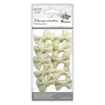Kokardki jutowe samoprzylepne beżowe 33x25mm 10szt - Titanum - Zabawki kreatywne - miniaturka - grafika 1