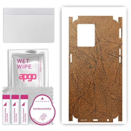 folia naklejka skórka strukturalna na TYŁ+BOKI do Oppo Reno F21 Pro 4G - Skóra Vintage - apgo SKINS