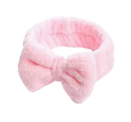 Pozostałe akcesoria kosmetyczne - eCarla opaska kosmetyczna z kokardą Różowa - miniaturka - grafika 1