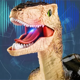 Dinozaur Velociraptor zdalnie sterowany pilot port usb dźwięki QX024B - Zabawki zdalnie sterowane - miniaturka - grafika 1