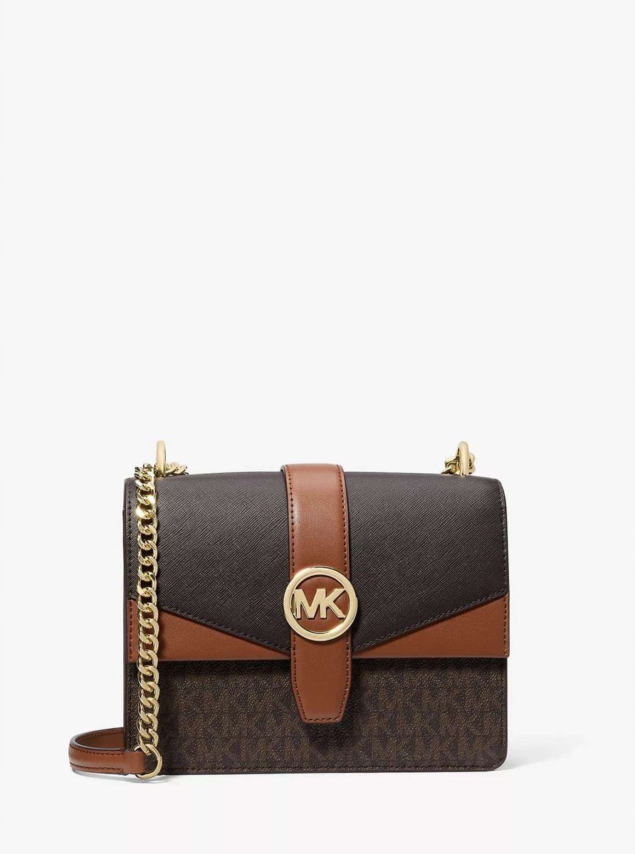 Michael Kors torebka listonoszka skóra ekologiczna brązowa