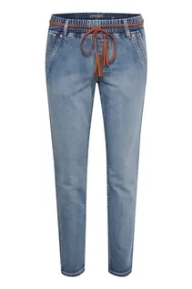 Spodnie damskie - Cream CRStacia Ankl Jog damskie spodnie jeansowe, niebieski (medium blue denim), S - grafika 1