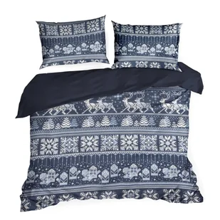 Zestaw pościeli flanelowej z motywem świątecznym 100% bawełna FJORD 140x200 - Pościel dla dzieci Zestaw pościeli flanelowej z motywem świątecznym 100% bawełna FJORD 140x200 - Pościel dla dzieci - miniaturka - grafika 1