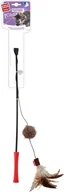 Zabawki dla kotów - Feather Teaser wędka dla kota z piórkami i grzechotką 2 - miniaturka - grafika 1