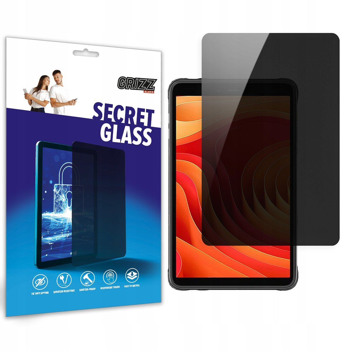 2x Szkło prywatyzujące GrizzGlass SecretGlass do Ulefone Armor Pad Lite