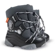 Śniegowce damskie - Czarne śniegowce dziecięce wiązane Snow Ride NA - miniaturka - grafika 1