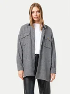 Koszule damskie - Noisy May Koszula Flanny 27012531 Szary Loose Fit - miniaturka - grafika 1