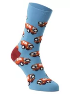 Skarpetki damskie - Happy Socks - skarpety z drobnej dzianiny, niebieski|wielokolorowy - miniaturka - grafika 1