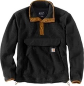 Bluzy męskie - Carhartt Polar Carhartt Fleece Pullover Black - miniaturka - grafika 1