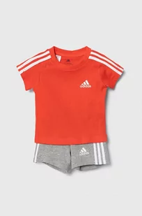 adidas komplet bawełniany dziecięcy kolor czerwony - Dresy i komplety dla chłopców - miniaturka - grafika 1