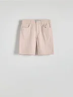 Spodenki męskie - Reserved - Jeansowe szorty regular fit - różowy - miniaturka - grafika 1
