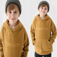 Bluzki dla dziewczynek - POLAR CHŁOPIĘCY 4F 140 BLUZA POLAROWA DZIECIĘCA Z KAPTUREM TFLEM213 AW24 - miniaturka - grafika 1