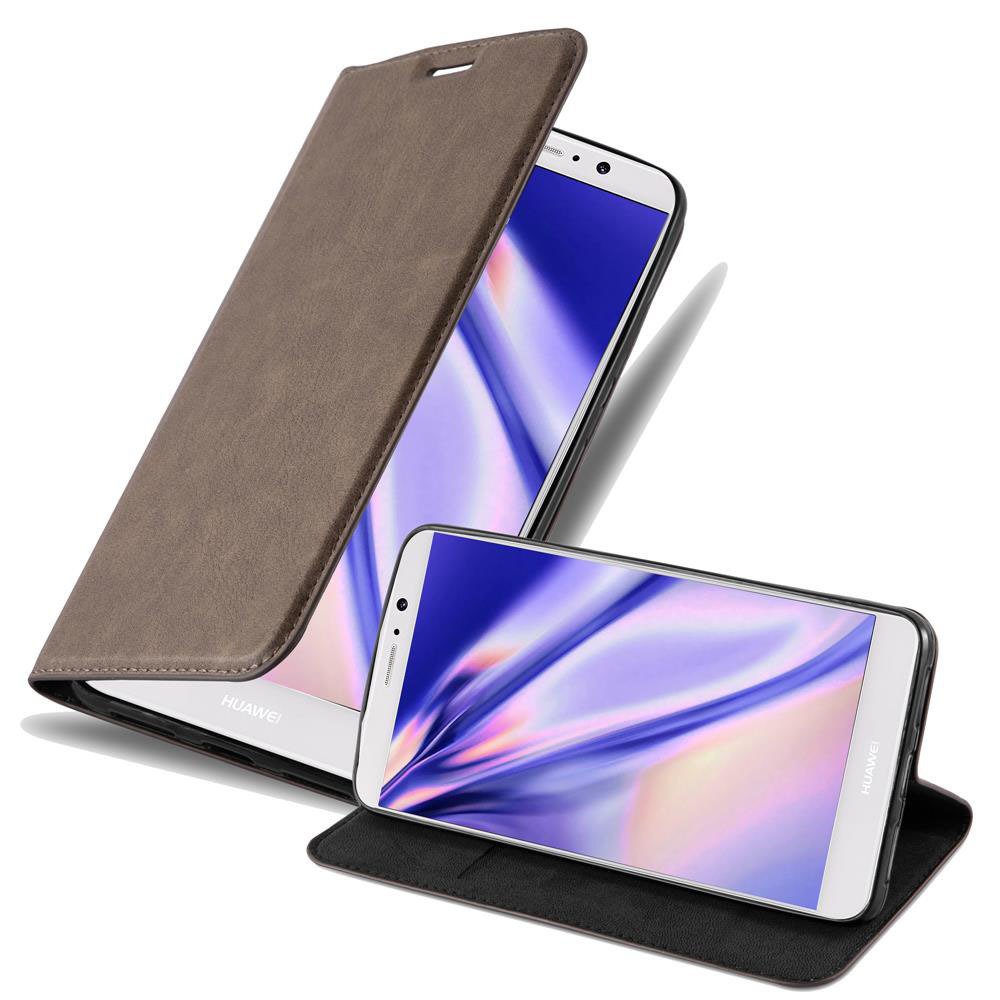 Etui Cadorabo na telefon komórkowy Huawei MATE 9 w kolorze COFFEE BROWN z magnetycznym zamknięciem, funkcją podstawki i miejscem na kartę Etui Etui ochronne Etui z klapką w stylu książki