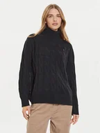 Swetry damskie - Tommy Hilfiger Golf WW0WW43102 Czarny Regular Fit - miniaturka - grafika 1