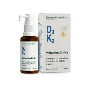 Cannabigold Witamina D3 K2 Formuła - suplement diety 30 ml - Witaminy i minerały - miniaturka - grafika 1
