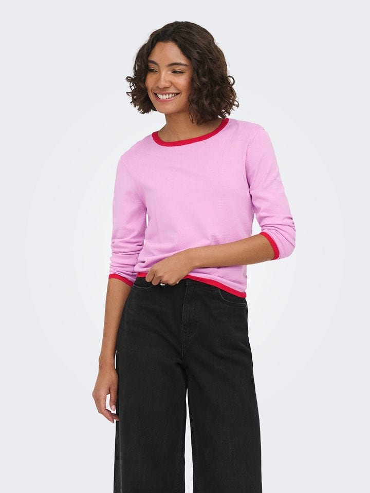 ONLY Sweter w kolorze jasnoróżowym