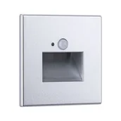 Oprawy, klosze i abażury - Oprawa schodowa EDGE kwadrat LED 1,2W 2700K czujnik ruchu i zmierzchu - chrom mat - miniaturka - grafika 1