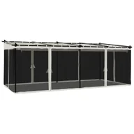Altany ogrodowe - Altanka ze ścianami z siatki, kremowa, 6x3 m, stal - miniaturka - grafika 1