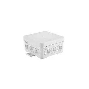 Puszka naścienna 75x75x40 mm z dławnicą zintegrowaną, samozatrzaskowa, seria FASTBOX, N5w biały - Puszki elektryczne i akcesoria - miniaturka - grafika 1