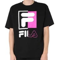 Koszulki męskie - Koszulka męska Fila 687475002 SAKU Czarna - miniaturka - grafika 1