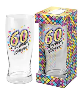 Szklanka Do Piwa Na 60 Urodziny Wszystkiego Najlepszego - Szklanki - miniaturka - grafika 1