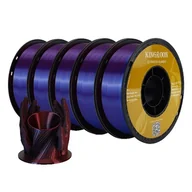 Filamenty i akcesoria do drukarek 3D - filament do drukarek 3D, jedwabiste wykończenie, bez pęcherzyków powietrza, czerwono-złoto-niebieski - miniaturka - grafika 1