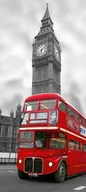 Fototapety - Londyn Big Ben - Czerwony Autobus - fototapeta - miniaturka - grafika 1
