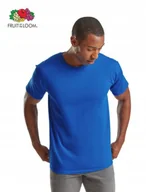 Koszulki męskie - Fruit Loom Koszulka T-shirt męski BAWEŁNA PREMIUM ICONIC NIEBIESKI Roya 3XL - miniaturka - grafika 1
