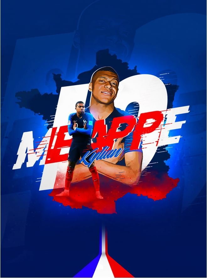 PODKŁADKA POD MYSZ Z Nadrukiem 22x18 cm Kylian Mbappe PSG Tekst Prezent