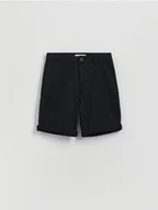 Spodnie i spodenki dla chłopców - Reserved - Bawełniane szorty - czarny - miniaturka - grafika 1