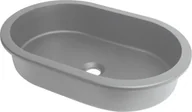 Umywalki - Deante Silia Umywalka granitowa podblatowa/wpuszczana owalna szary metalik CQS_SU6U - miniaturka - grafika 1