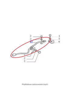 NEW HOLLAND CASE Rurka hydrauliczna CNH 5141722 5141722 - Części i akcesoria do maszyn rolniczych - miniaturka - grafika 1