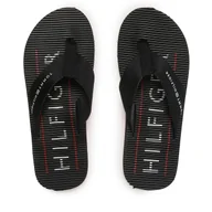 Klapki i japonki męskie - Japonki Tommy Hilfiger Massage Footbed FM0FM04474 Czarny - miniaturka - grafika 1