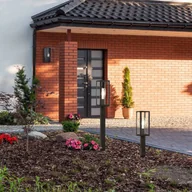 Lampy ogrodowe - Searchlight Słupek ogrodowy Box ze stali nierdzewnej, czarny - miniaturka - grafika 1