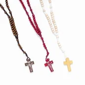 Różańce - Różaniec drewno kolor - miniaturka - grafika 1