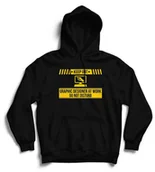 Gadżety dla niej i dla niego - Bluza z kapturem - KEEP OUT Graphic Designer at work do not disturb Nie Przeszkadzać Prezent - miniaturka - grafika 1