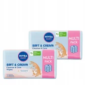 Chusteczki nawilżane - NIVEA BABY SOFT & CREAM Chusteczki nawilżane mokre dla dzieci 8 x 57 szt. - miniaturka - grafika 1