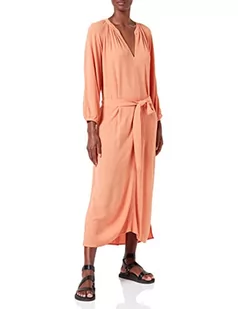 TOM TAILOR Damski sukienka tunica z paskiem do wiązania 1031362, 29519 - Cantaloupe Orange, 46 - Sukienki - miniaturka - grafika 1