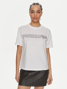 Patrizia Pepe T-Shirt 2M4389/J089-W103 Biały Regular Fit - Koszulki i topy damskie - miniaturka - grafika 1