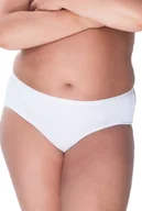 Bielizna nocna - Figi damskie Classic : Kolor - Biały, Rozmiar - 42 - miniaturka - grafika 1