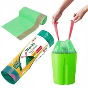 Worki na śmieci - BEE SMART Worki na śmieci zielone hdpe z taśmą ściągającą 35 L 15 szt. - miniaturka - grafika 1