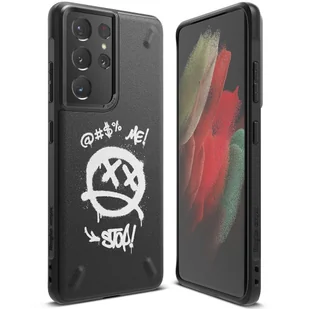 RINGKE Etui Onyx Design do Samsung Galaxy S21 Ultra 5G czarny (Graffiti) - Etui i futerały do telefonów - miniaturka - grafika 1