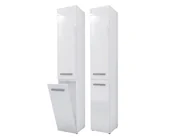 Szafki łazienkowe - Meble łazienkowe Bagnoli SLIM VI biała matowa/ biała połysk- Szafka stojąca, kolumna łazienkowa, półka, D: 30 cm, W: 174 cm, Sz: 30 cm - miniaturka - grafika 1