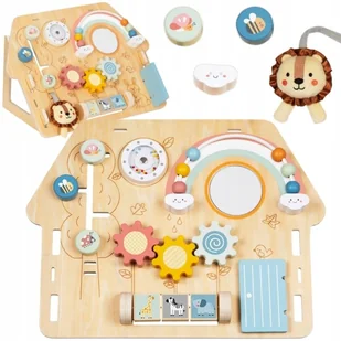 TOOKY TOY Duża Drewniana Tablica Manipulacyjna Domek - Centrum Aktywności - Zabawki sensoryczne TOOKY TOY Duża Drewniana Tablica Manipulacyjna Domek - Centrum Aktywności - Zabawki sensoryczne - miniaturka - grafika 1