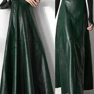 Spódnice - TEMU Damska Spódnica z Zamkiem w Stylu Spodni-Spódnicy z Wysokim Stanem - Elegancka, Pełna Długość, Jednokolorowa, Podkreślająca Sylwetkę, Na Każdą - miniaturka - grafika 1