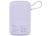 Powerbanki - Baseus Qpow power bank 10000mAh wbudowany kabel USB Typu C 22.5W Quick Charge SCP AFC FCP fioletowy (PPQD020105) - miniaturka - grafika 1