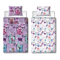 Kołdry i poduszki dla dzieci - Character World Monster High oficjalnie licencjonowany zestaw poszewek na kołdrę dla dziewcząt, dwustronny 2-stronny zestaw pościeli dla lalek z pasującą poszewką na poduszkę, idealna do sypialni - miniaturka - grafika 1